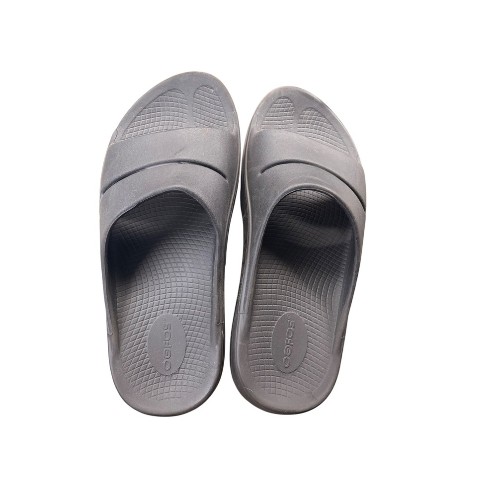 OOFOS OOahh Slide Sandals Mens 9 Womens 11 Black